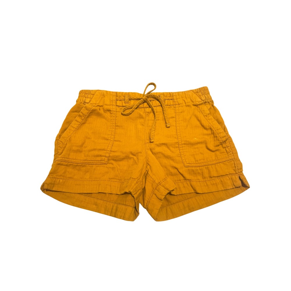 Old Navy Shorts Women's S Mustard Textured Casual Cotton Boho Cottage Beach